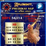Prediksi Master SGP (Singapore) Hari Ini 05 April 2025